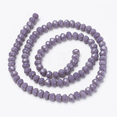 Opaque Solid Color Imitation Jade Glass Beads Strands EGLA-A044-P1mm-D11-1