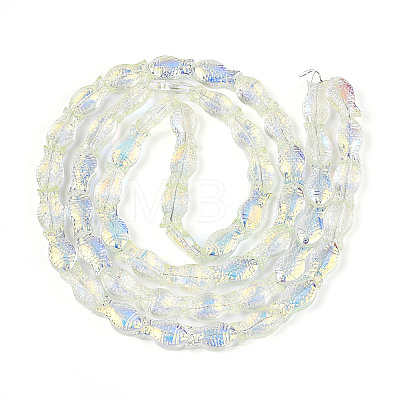 Transparency Electroplate Glass Beads Strands GLAA-T023-40A-07-1