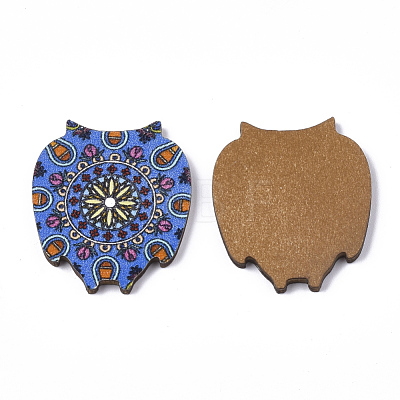 Printed Basswood Cabochons X-WOOD-S045-084-1