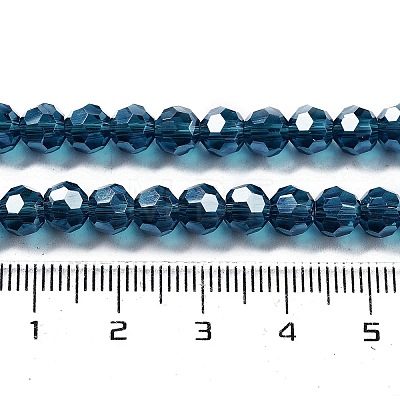 Electroplate Transparent Glass Beads Strands X-EGLA-A035-T6mm-A12-1