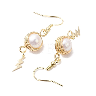 Natural Cultured Freshwater Pearl Dangle Earrings EJEW-JE05738-02-1