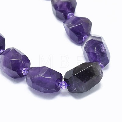 Natural Amethyst Beads Strands G-F632-47-1