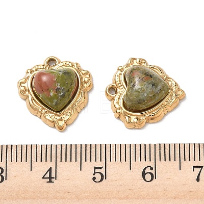 Natural Unakite Pendants STAS-P453-12G-03-1