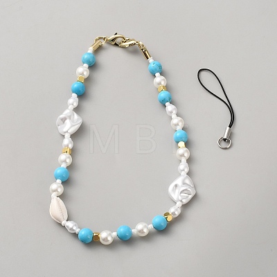 Synthetic Turquoise Mobile Straps X1-AJEW-SZC0005-46-1