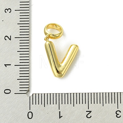 Rack Plating Brass with ABS Plastic Pearl European Dangle Charms KK-G501-02V-G-1