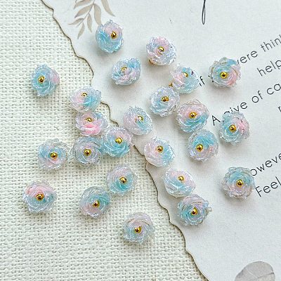 Two Tone Transparent Resin Charms RESI-CJC0023-19A-1
