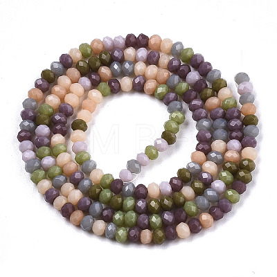 Opaque Glass Beads Strands X-GLAA-N041-005B-02-1