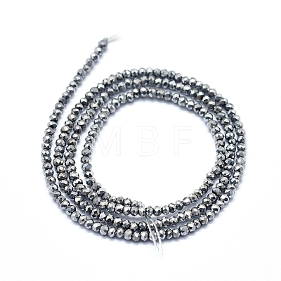 Electroplate Glass Beads Strands GLAA-F079-A-FP03-1