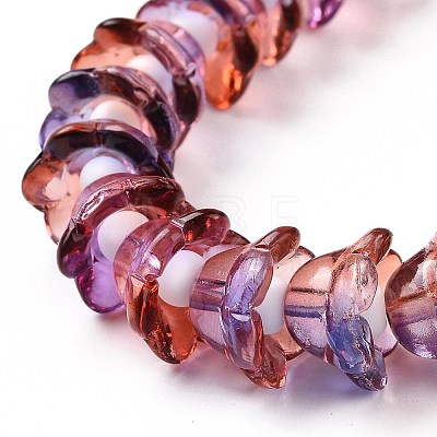 Transparent Glass Beads Strands LAMP-H061-01B-04-1