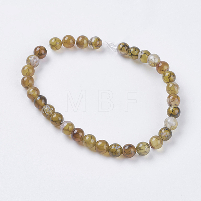 Natural Dragon Veins Agate Beads Strands X-G-G515-6mm-02B-1