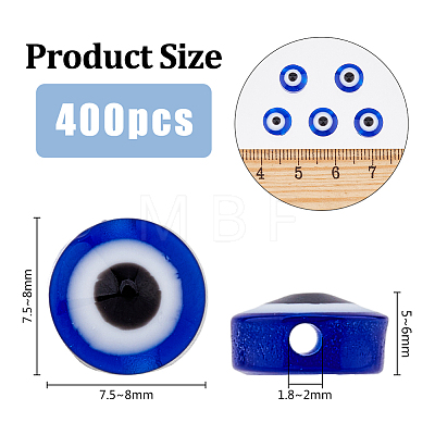 DICOSMETIC 400Pcs Evil Eye Resin Beads RESI-DC0001-22-1