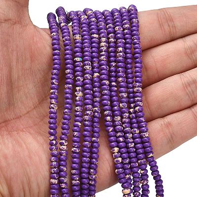 Synthetic Imperial Jasper Beads Strands G-L635-A09-4x2mm-05-1
