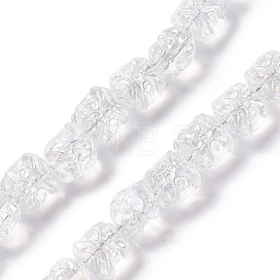 Transparent Electroplate Glass Beads X1-GLAA-P028-M-1