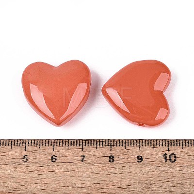 Dyed & Heated Imitation Jade Glass Beads GLAA-T023-44E-1