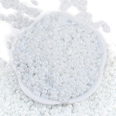 Opaque Colours Luster Glass Seed Beads SEED-K010-04D-1