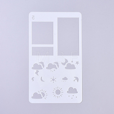 Plastic Reusable Drawing Painting Stencils Templates DIY-G027-F05-1