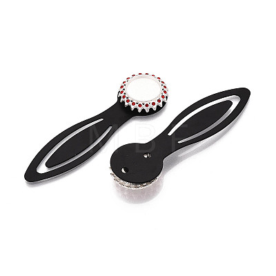 Alloy & Iron Bookmark Cabochon Settings PALLOY-N184-02S-1