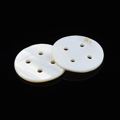 Natural Freshwater Shell Buttons SHEL-N026-179-1
