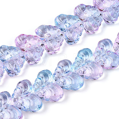 Transparent Glass Beads Strands GLAA-E049-01C-1