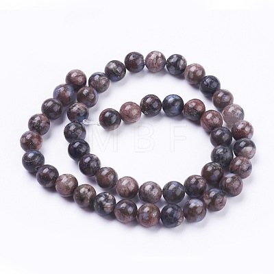Natural Llanite Beads Strands G-G735-54-6mm-1