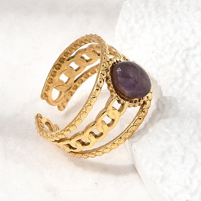 304 Stainless Steel Cuff Open Rings RJEW-F213-03G-08-1