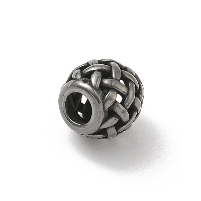 304 Stainless Steel European Beads STAS-H238-09D-AS-1