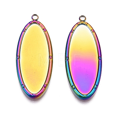 Ion Plating(IP) 304 Stainless Steel Pendant Cabochons Settings STAS-A070-45MC-1