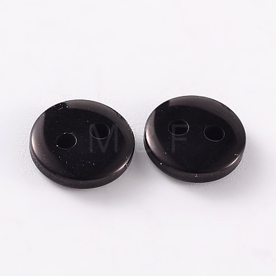 2-Hole Flat Round Resin Sewing Buttons for Costume Design BUTT-E119-34L-13-1