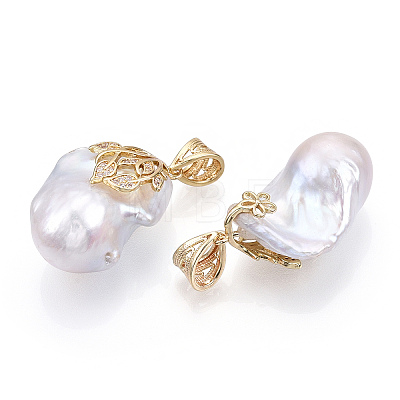 Natural Baroque Pearl Keshi Pearl Pendants PEAR-N020-J24-1