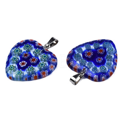 Handmade Millefiori Glass Pendants X-LK-R005-03-1