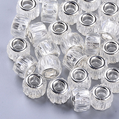 Transparent Resin European Beads RPDL-Q023-A-C04-1