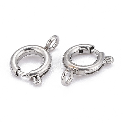304 Stainless Steel Spring Ring Clasps STAS-F224-02P-C-1