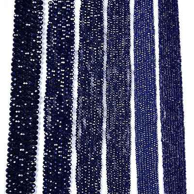 Electroplate Glass Beads Strands EGLA-A044-P4mm-A07-1