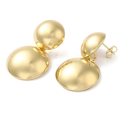 Brass Stud Earrings for Women EJEW-B057-06G-1
