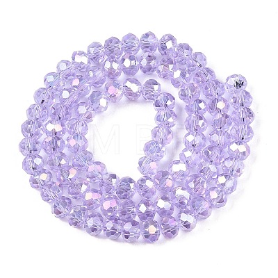 Electroplate Glass Beads Strands EGLA-A044-T6mm-B17-1