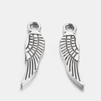 Tibetan Style Alloy Wing Charms LS-TIBEP-3344-AS-RS-1
