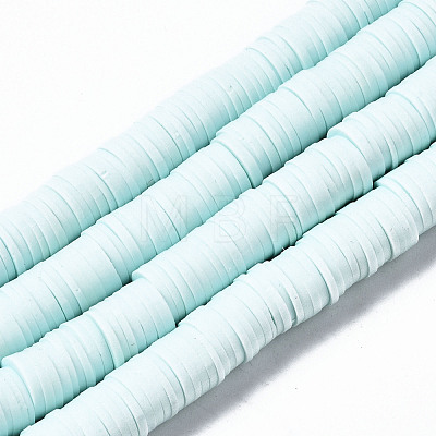 Handmade Polymer Clay Beads Strands X-CLAY-R089-8mm-142-1
