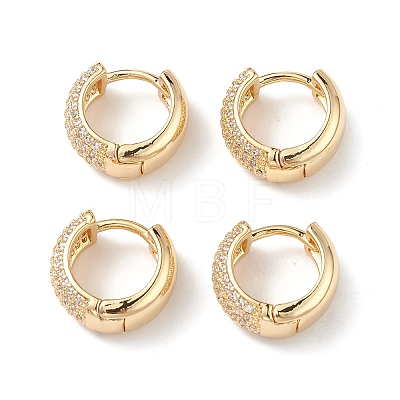 Cubic Zirconia Hoop Earrings EJEW-M216-01C-1