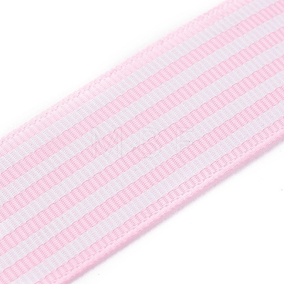 Stripe Pattern Printed Cotton Grosgrain Ribbon OCOR-WH0051-A04-1