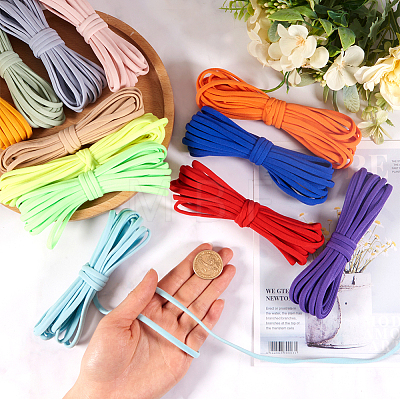 Gorgecraft 60M 12 Colors Flat Nylon Elastic Cord OCOR-GF0003-66-1