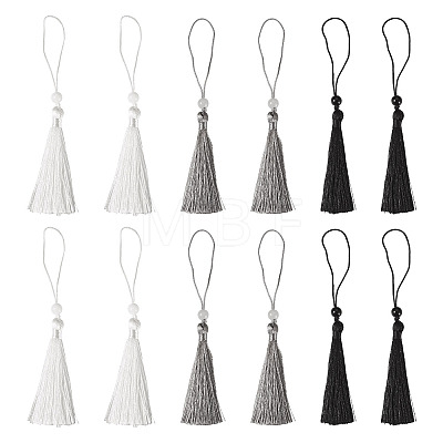 24Pcs 3 Colors Polyester Tassel Decorations OCOR-TADJ0007-01B-1