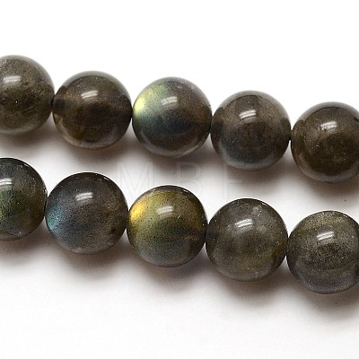 Grade AA Natural Gemstone Labradorite Round Beads Strands G-E251-33-8mm-1