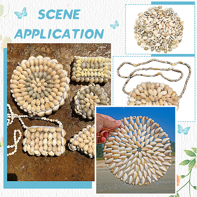 WADORN 260Pcs 4 Style Cowrie Shell Beads SSHEL-WR0001-01-1