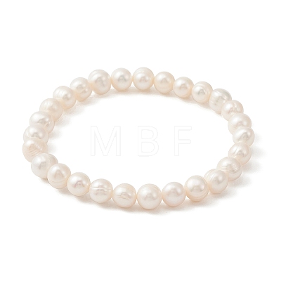 Natural Pearl Beaded Stretch Bracelets BJEW-JB09445-1