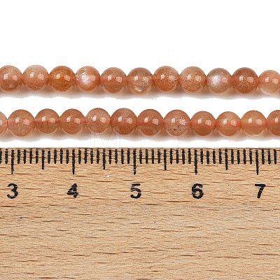 Natural Sunstone Beads Strands G-G066-4mm-1