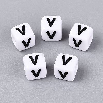 Opaque Acrylic Beads SACR-N020-04A-V-1