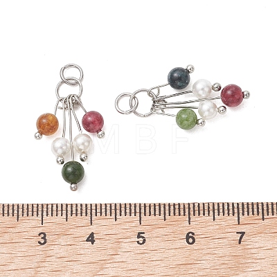 Dyed Natural Green Jade Imitation Tourmaline Pendants PALLOY-JF05595-1