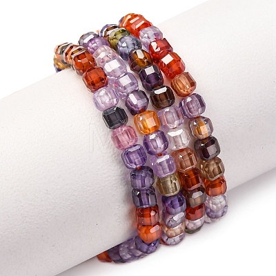 Cubic Zirconia Bead Strands ZIRC-P109-01B-10-1