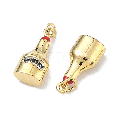 Brass Enamel Pendants KK-Z153-15G-1