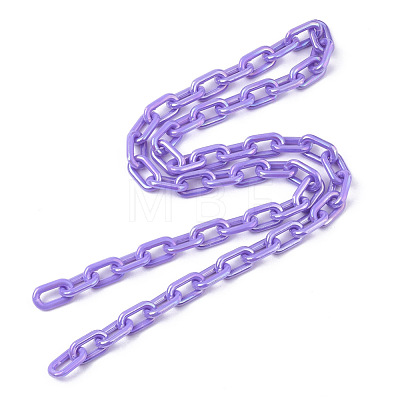 Acrylic Opaque Cable Chains PACR-N009-002E-1